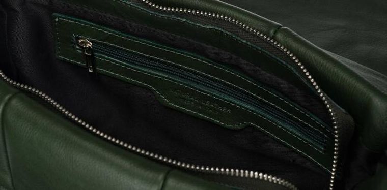 Torebka listonoszka, zielona, skórzana, Rovicky