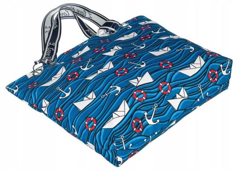 Torebka plażowa, niebieska