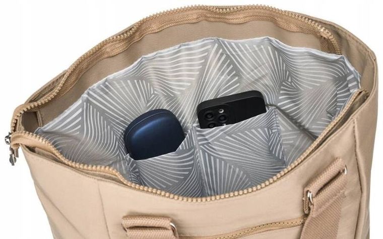 Torebka shopper, beżowa, Peterson