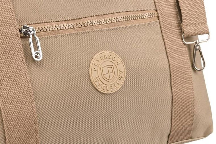 Torebka shopper, beżowa, Peterson