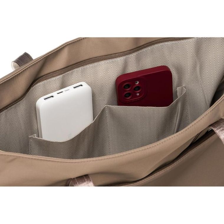 Torebka shopper, beżowa, Peterson