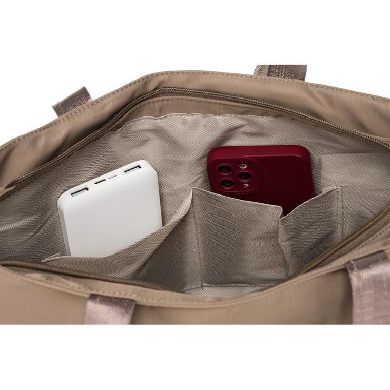 Torebka shopper, beżowa, Peterson