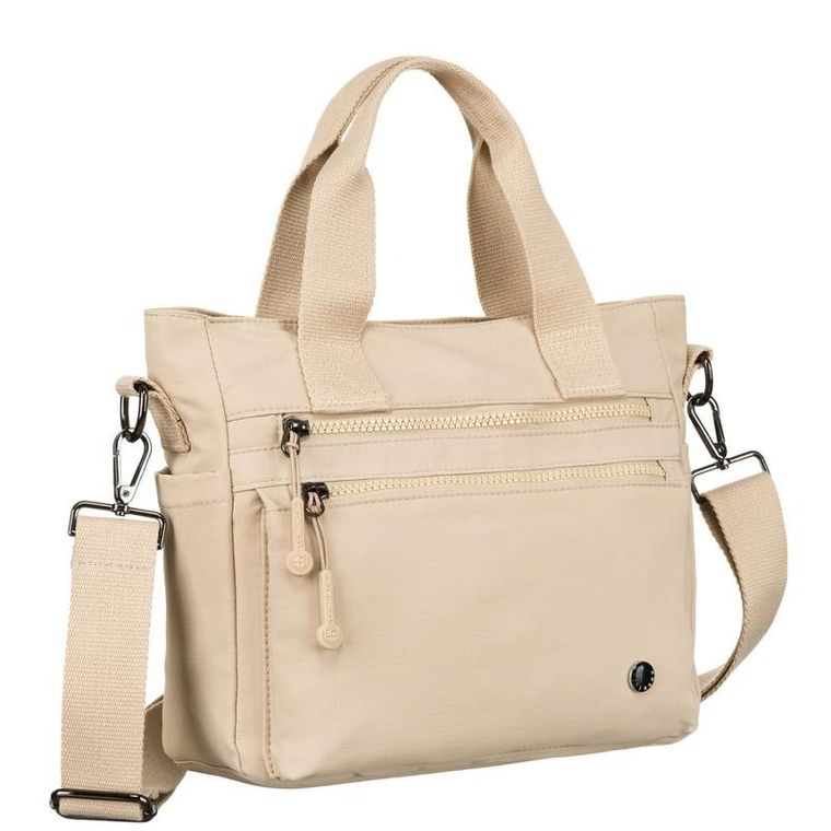 Torebka shopper, beżowa, Peterson