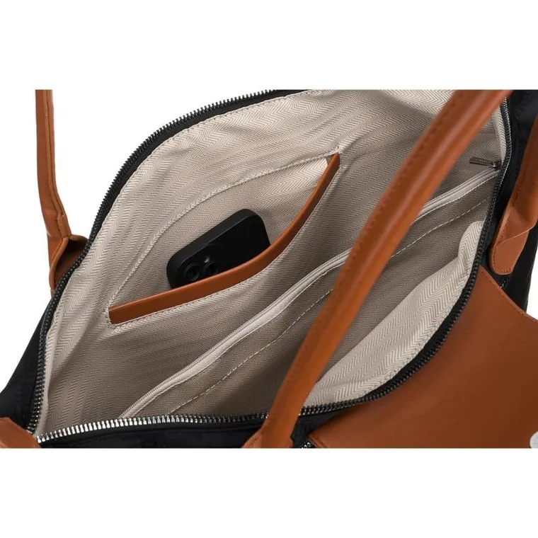 Torebka shopper, beżowa, Peterson