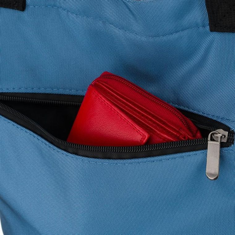 Torebka shopper, błękitna, Peterson