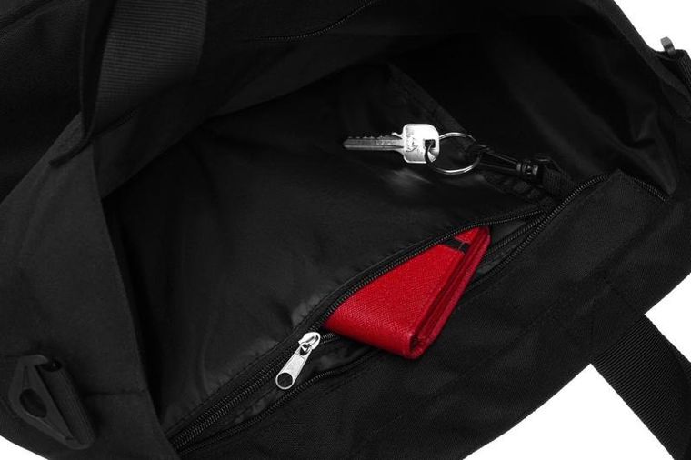 Torebka shopper, czarna, materiałowa, Rovicky