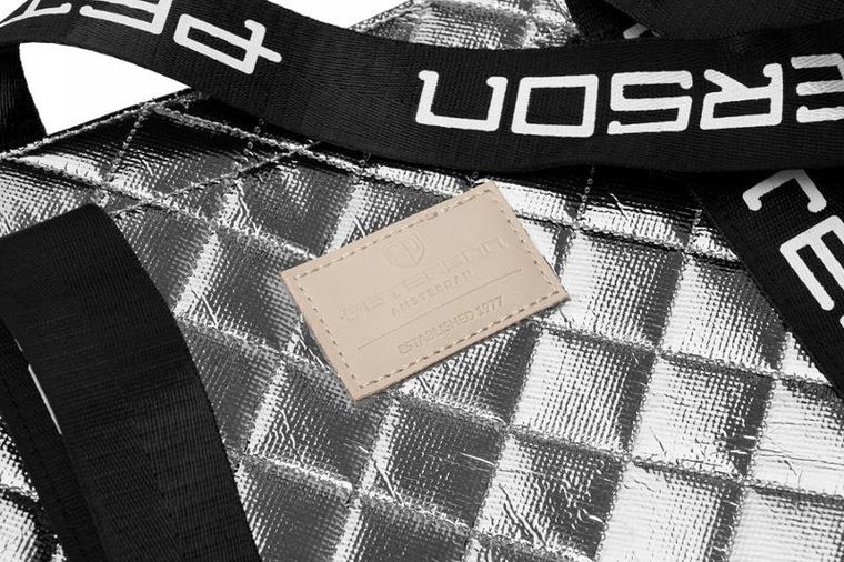 Torebka shopper, srebrna, Peterson