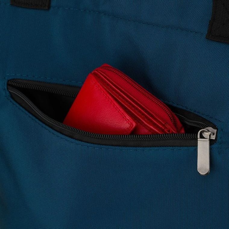 Torebka shopper, turkusowa, Peterson