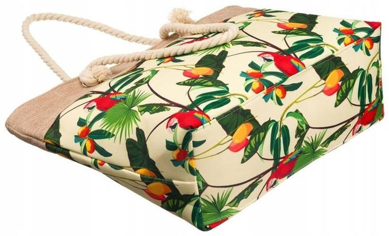 Torebka shopper, zielona, plażowa