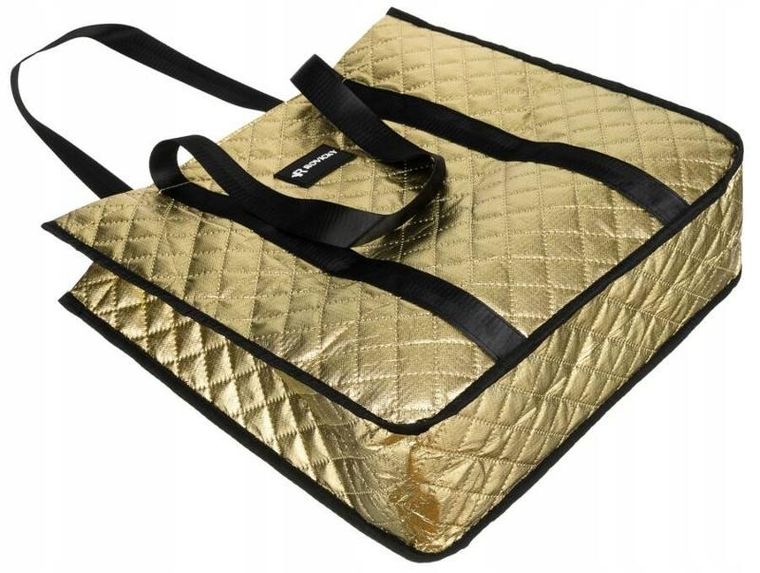 Torebka shopper, złota, skóra ekologiczna, Rovicky