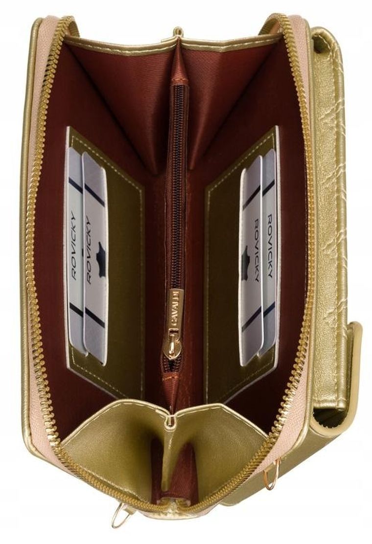 Torebka, złota, skóra ekologiczna, Cavaldi