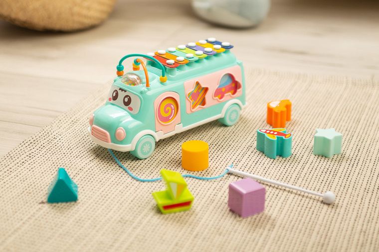 Toyz, Autobus, cymbałki z sorterem, zabawka edukacyjna