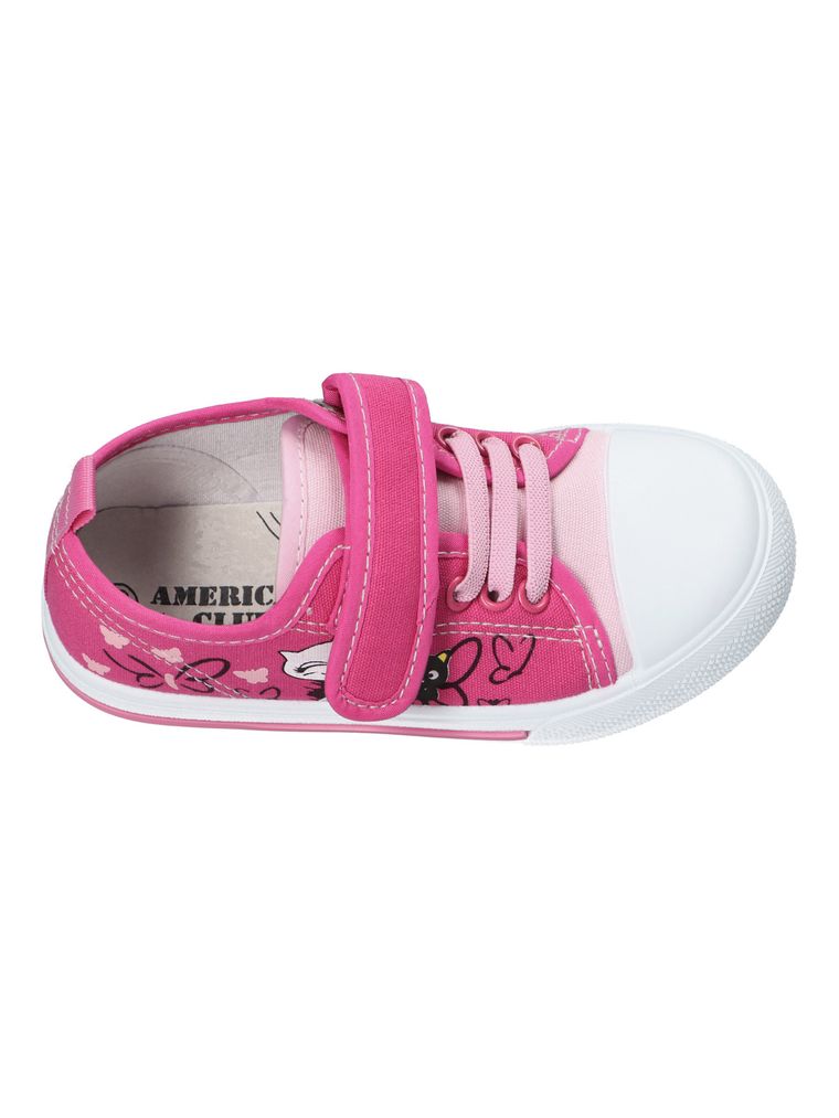 Trampki dziewczęce, różowe, American Club
