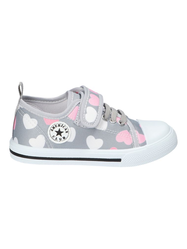 Trampki dziewczęce, szare, American Club