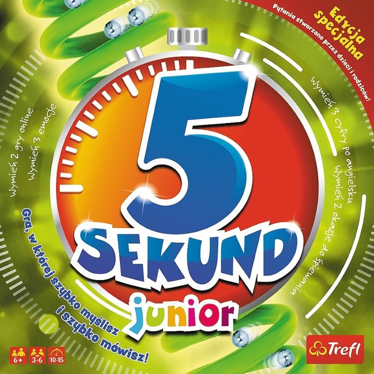 Trefl, 5 Sekund, Junior 2.0, gra familijna, edycja specjalna