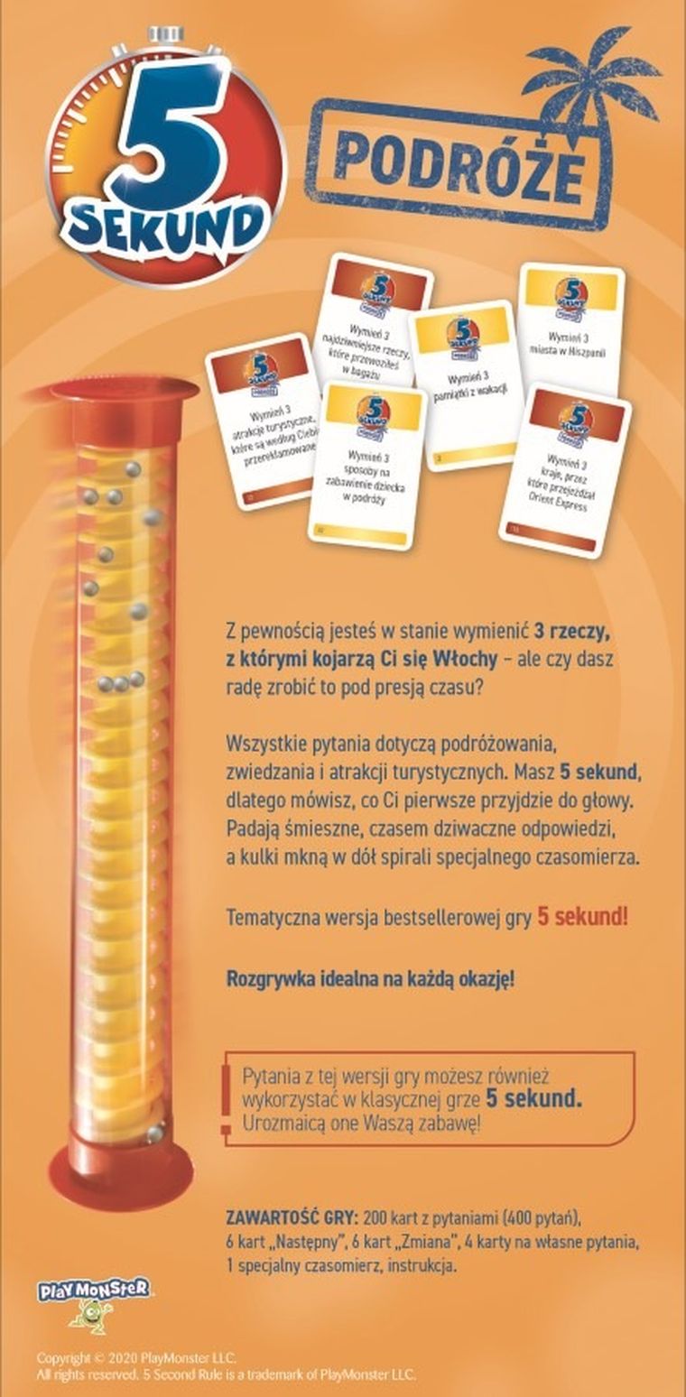 Trefl, 5 Sekund Podróże, gra familijna