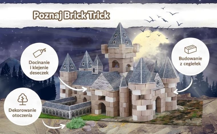 Trefl, Buduj z cegły, Harry Potter, Long Gallery, zestaw kreatywny z akcesoriami, 385 elementów