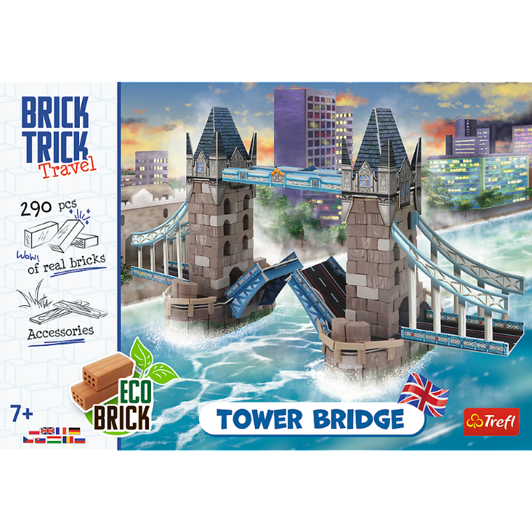 Trefl, Buduj z cegły, Tower Bridge, zestaw kreatywny, 290 elementów