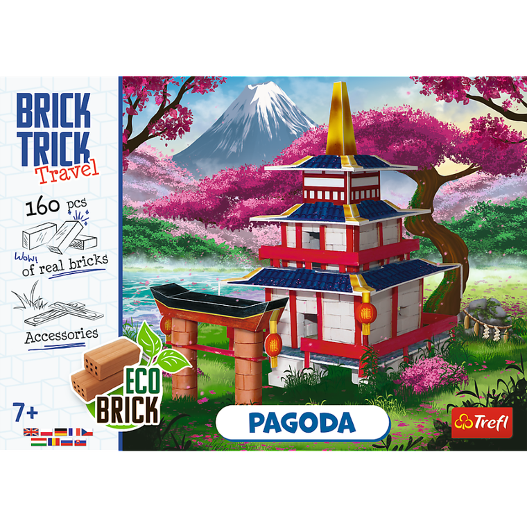 Trefl, Buduj z cegły, Travel, Pagoda, zestaw kreatywny, 160 elementów