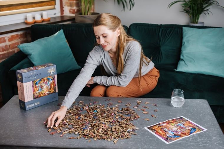 Trefl, Czarodziejska komnata, puzzle drewniane, 1000 elementów