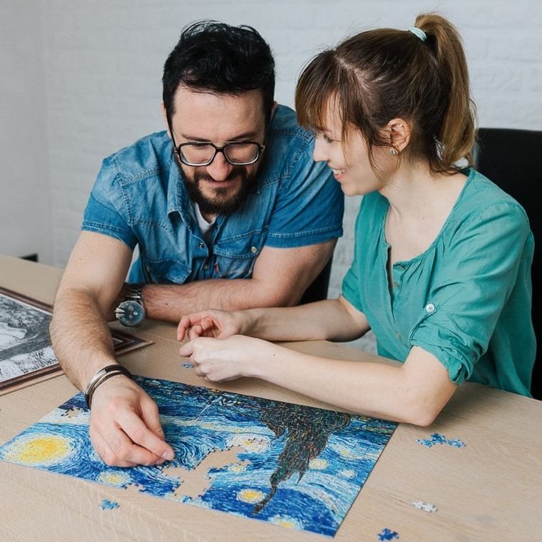 Trefl, PuzzloRama, Gwiaździsta Noc, Vincent van Gogh, puzzle, 500 elementów