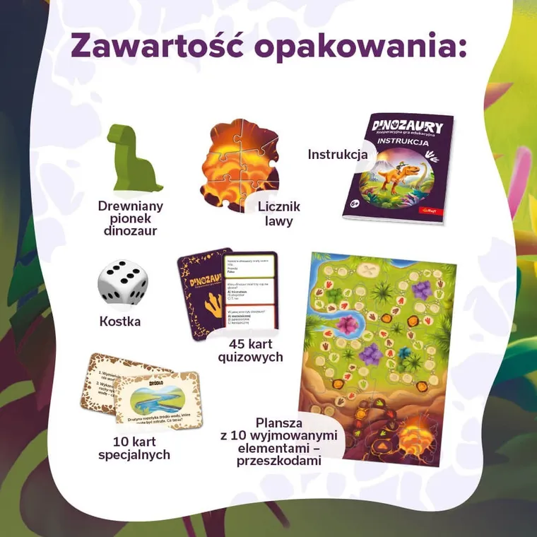 Trefl, Rodzina Treflików, Dinozaury, gra edukacyjna