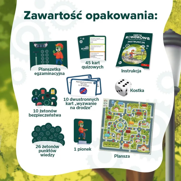Trefl, Rodzina Treflików, Karta Rowerowa, gra edukacyjna