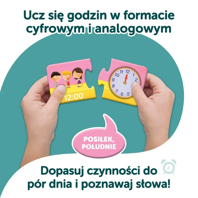 Trefl, Rodzina Treflików, Mały Odkrywca, Zegar, gra edukacyjna