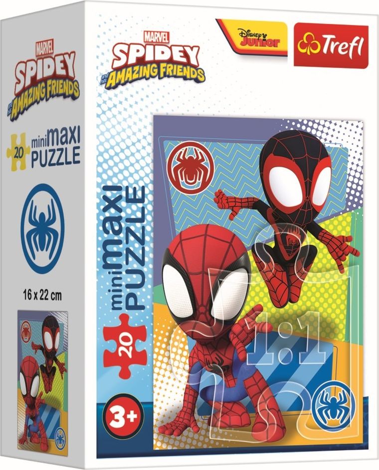 Trefl, Spidey i super-kumple, Niesamowity Spidey, puzzle mini maxi, 20 elementów, 1 szt.