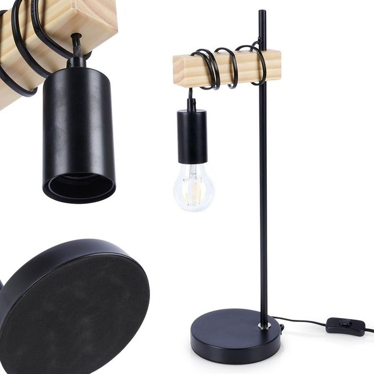 Trends4You, lampa stołowa, czarna, 51 cm