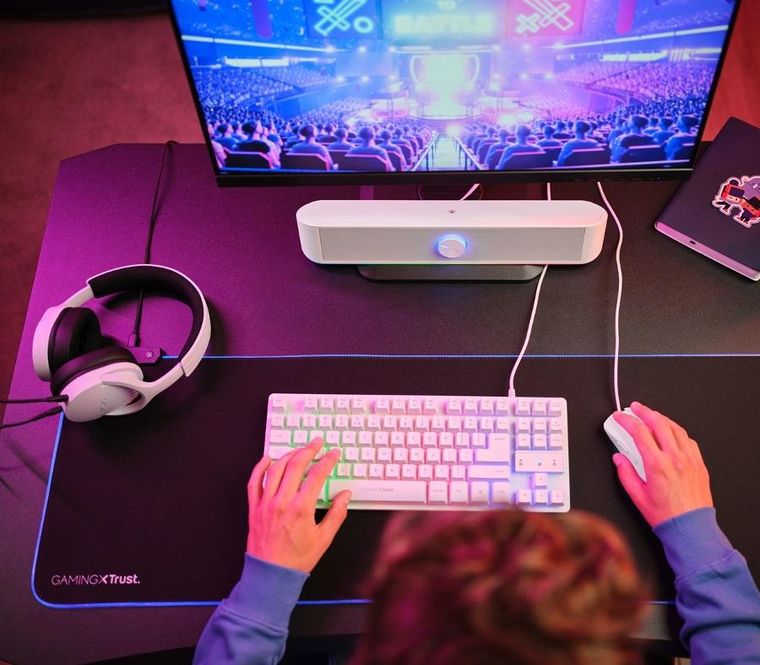 Trust, soundbar Gxt619w Thorne Rgb, biały