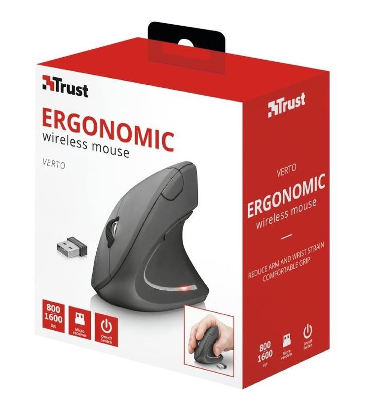 Trust, Verto Wireless Ergonomic Mouse, mysz gamingowa