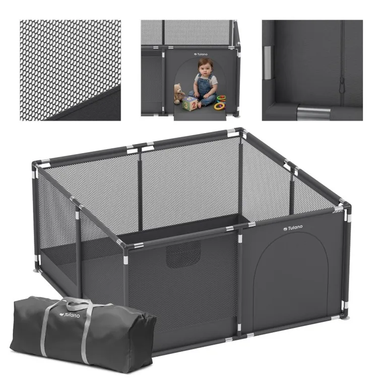 Tulano, Cozy 20, kojec dla dzieci, graphite, 130 cm