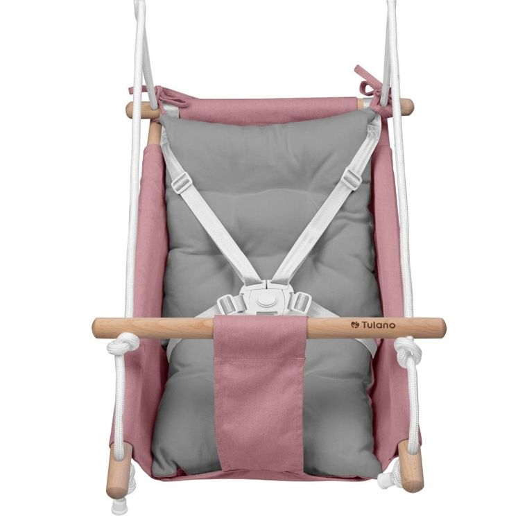 Tulano, Hop 40, huśtawka leżaczek, pink-grey