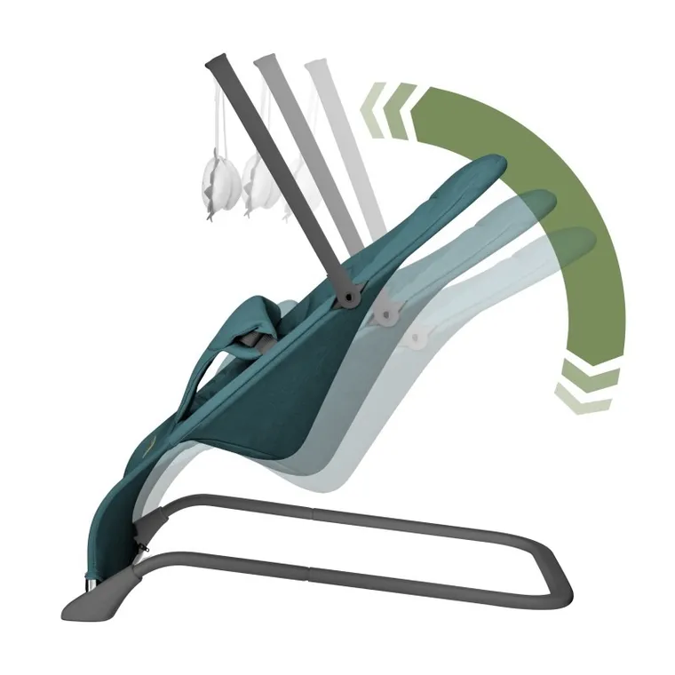 Tulano, Moon 10, leżaczek bujaczek dla dziecka, green