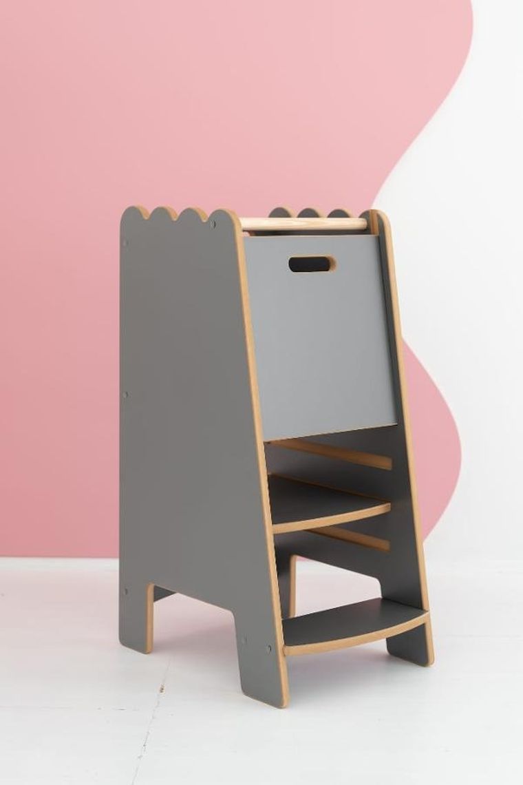 tupti.wood, Kitchen Helper, Bubble z falbanką, pomocnik kuchenny, szary