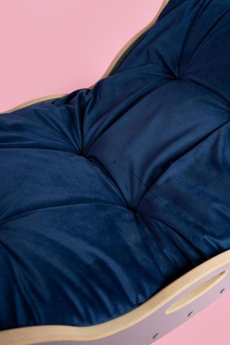 tupti.wood, poduszka do bujaka montessori, materac, granatowy