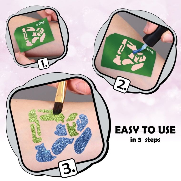 TyToo, zestaw szablonów do tatuaży, pojazdy, 15 elementów