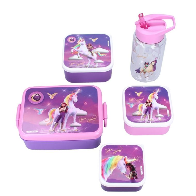 Unicorn Academy, Drink Up, bidon ze słomką, różowy, 450 ml