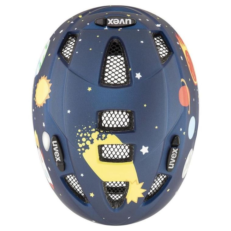 Uvex, Kid 2 CC, kask rowerowy, dziecięcy, dark blue rocket, 46-52 cm