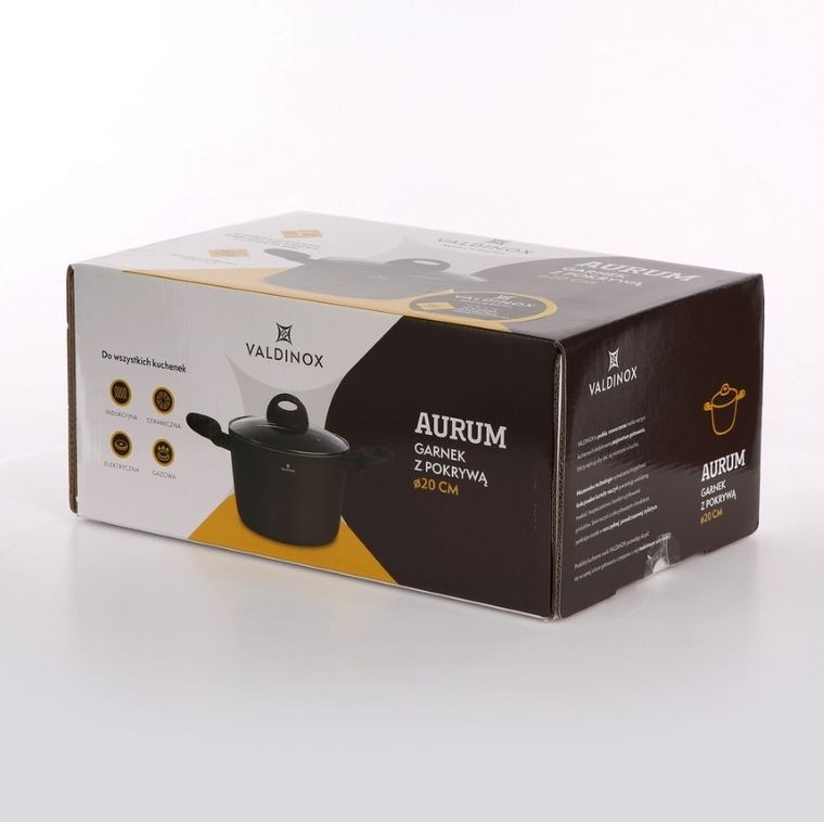 Valdinox, Aurum, garnek z pokrywą, 3,2 l, 20 cm