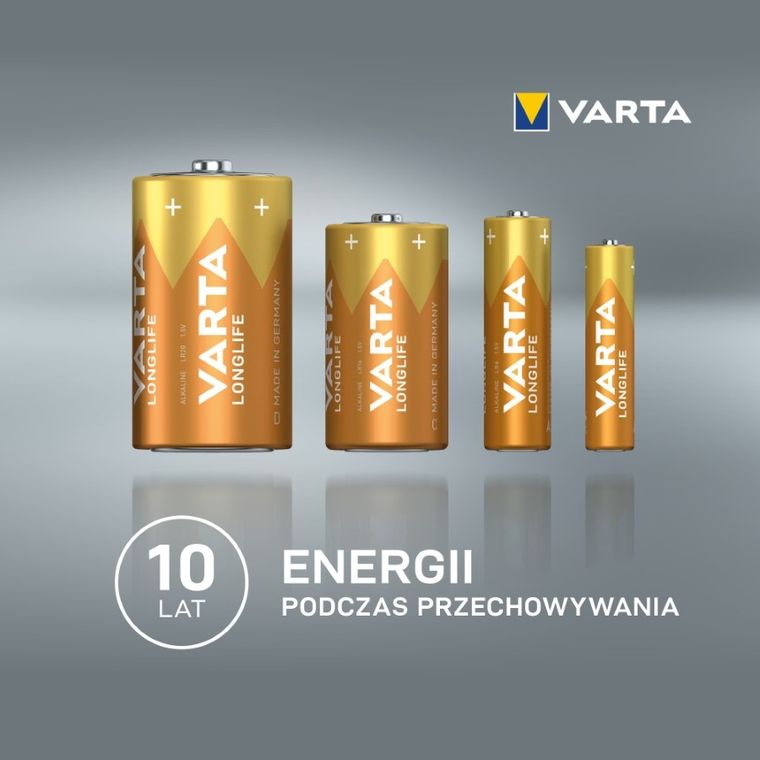 VARTA, Longlife, bateria alkaliczna, LR03, AAA, 4 szt.