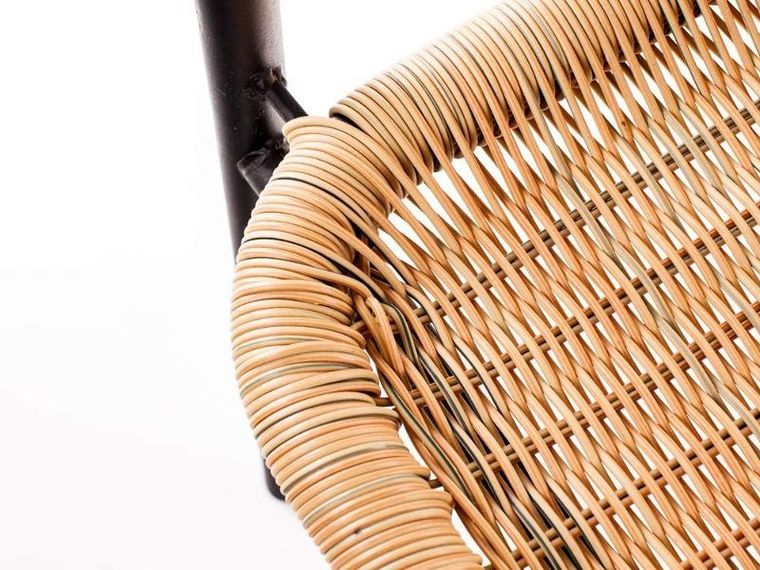 Vetro, stalowe krzesło ogrodowe balkonowe, rattan