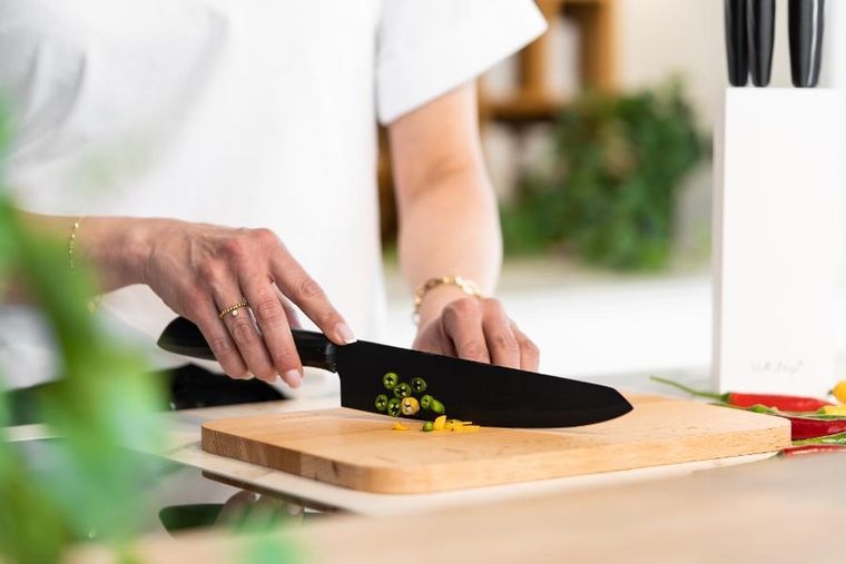 Vialli Design, Caro, zestaw noży w białym bloku, 5 szt.