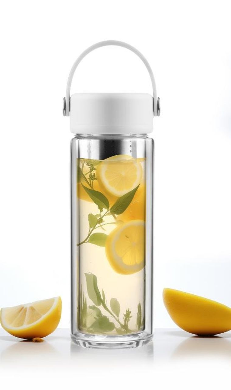 Vialli Design, Fuori, butelka z podwójną ścianką i zaparzaczem, biała, 350 ml