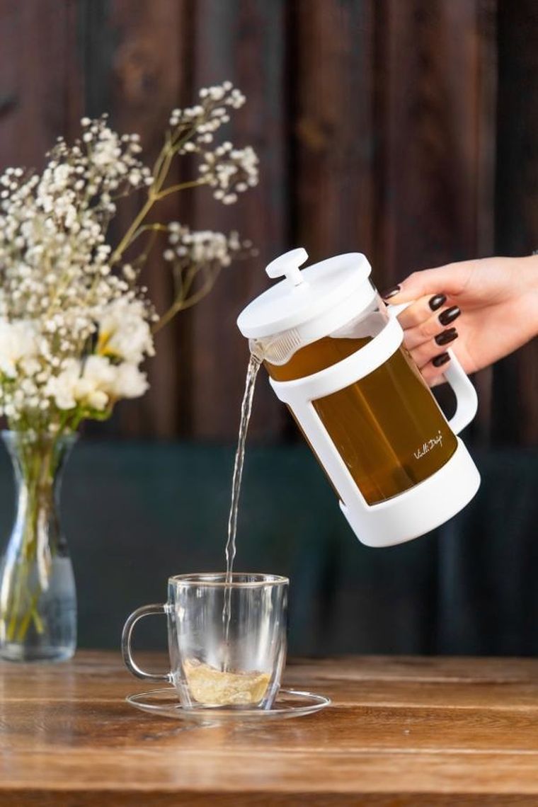 Vialli Design, Senso, zaparzacz do kawy i herbaty, biały, 1000 ml