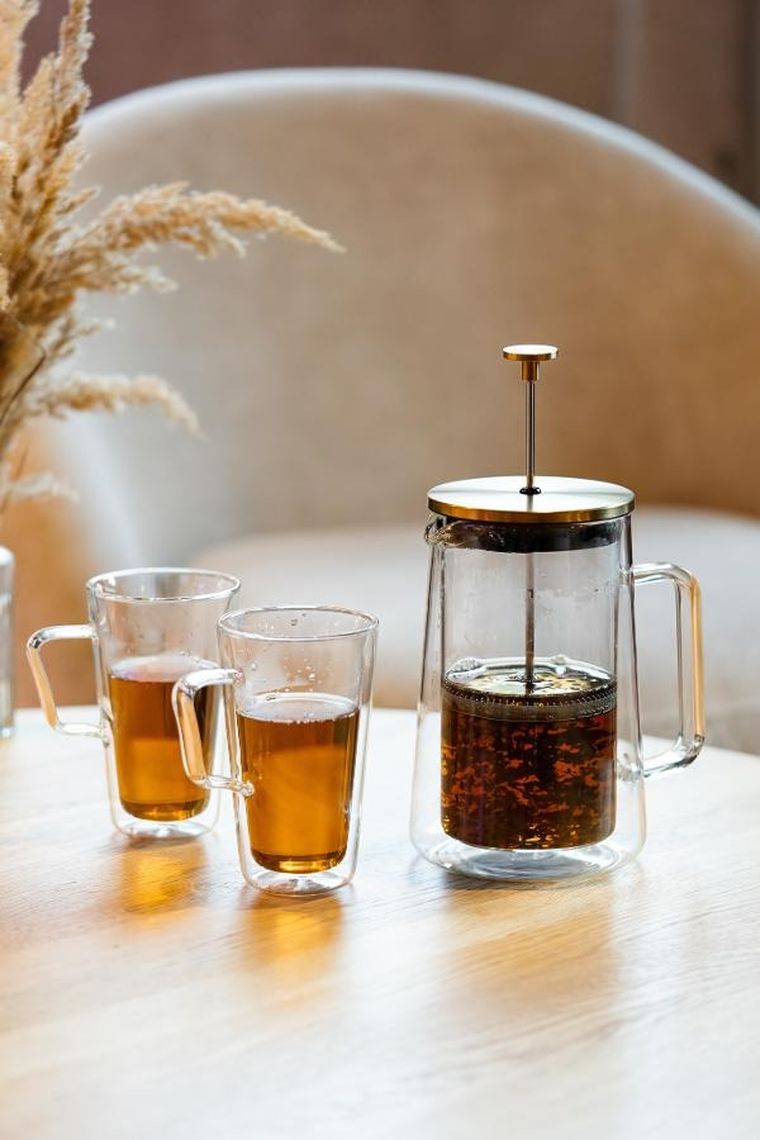 Vialli Design, zaparzacz do herbaty, 1000 ml, Diva złoty mat