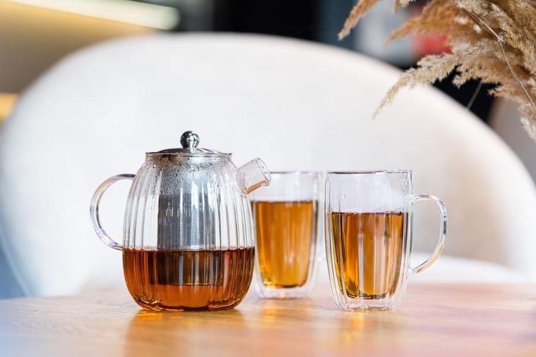 Vialli Design, zaparzacz do herbaty, 1000 ml, Tulip srebrny mat