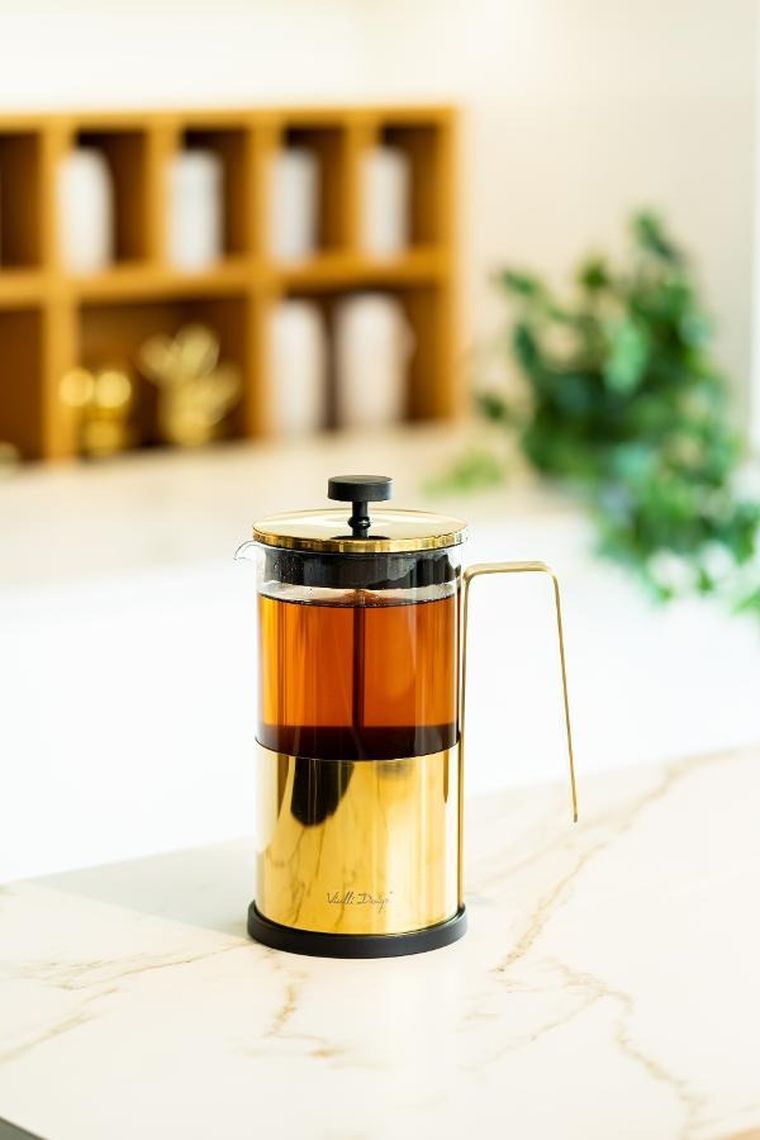 Vialli Design, zaparzacz do kawy i herbaty, 1000 ml, Diamante złoty