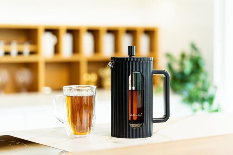 Vialli Design, zaparzacz do kawy i herbaty, 1000 ml, Livio czarny